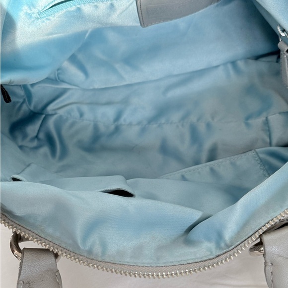 Coach Signature Gray Jacquard Satchel Bag with Leather Trim & Top Zip - Picture 6 of 16